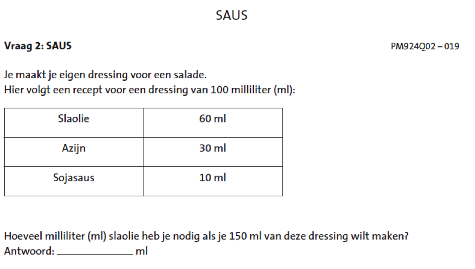 VoorbeeldvraagWiskunde